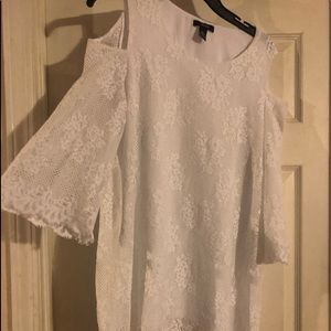 Alfani women's lace cold shoulder top- Size Large